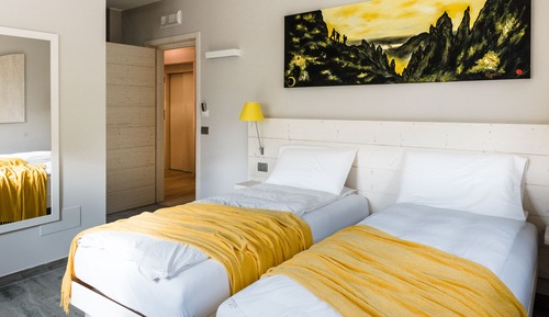 Habitación con 1 cama doble o 2 individuales, accesible para personas con discapacidad (La Gialla)