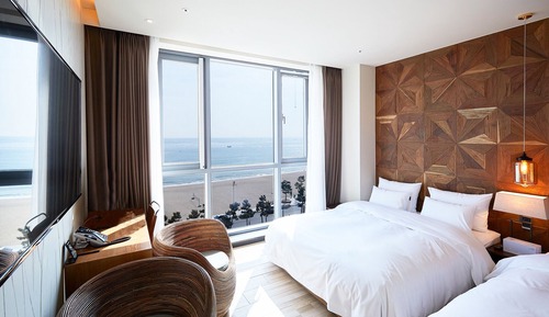 Habitación Deluxe con 2 camas individuales, vistas al mar