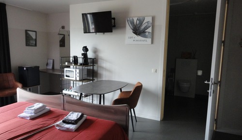 Habitación cuádruple familiar, accesible para personas con discapacidad, en la zona del jardín