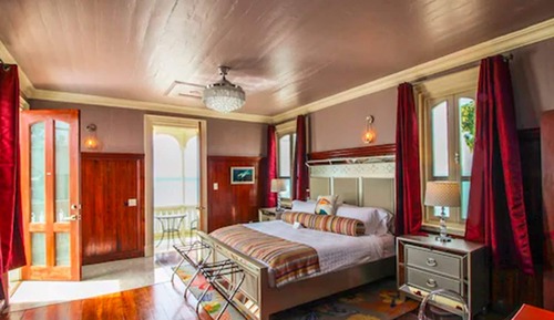 Habitación de luna de miel, 1 cama de matrimonio grande, balcón, vistas al mar (The Rachel)
