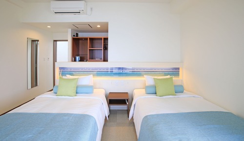Habitación estándar con 2 camas individuales, varias camas, frente al mar