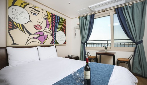 Habitación estándar con 2 camas individuales, vistas al mar