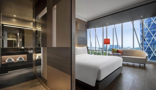 Estudio, 1 cama de matrimonio grande