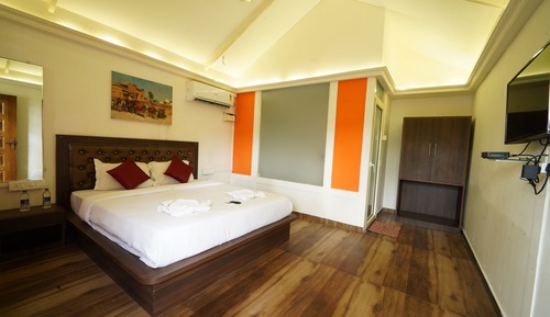 Casa de campo Deluxe, 1 cama de matrimonio, vistas parciales al mar