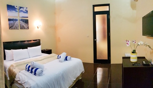 Villa Deluxe, 1 cama de matrimonio con sofá cama, vistas a la piscina, junto a la piscina