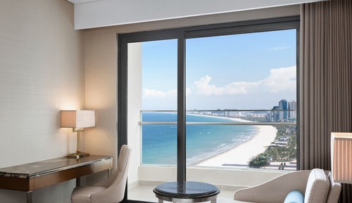 Habitación Deluxe, 2 camas individuales, no fumadores, vistas parciales al mar