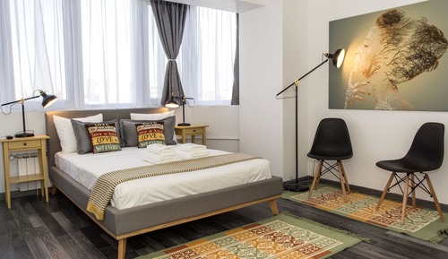Estudio de lujo, 1 cama doble, vistas a la ciudad