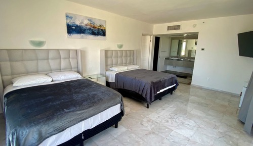 Apartamento Deluxe, 2 habitaciones, cocina básica, vistas al mar