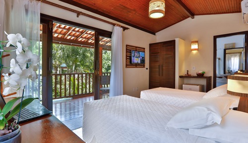 Quarto solteiro standard, sacada, vista para o jardim Piso superior, Acesso por escadas