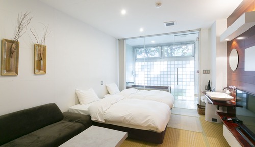 Habitación tradicional con 2 camas individuales (Japanese Western, Hot Spring, KAEDE)