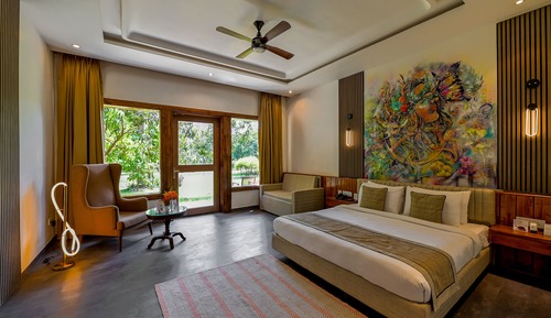 Casa de campo de lujo, 1 cama doble, vistas al jardín