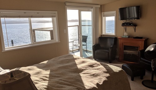 Habitación romántica doble, 1 cama de matrimonio, balcón, vistas al mar