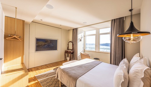 Suite de lujo, 1 cama de matrimonio grande con sofá cama, vistas al mar