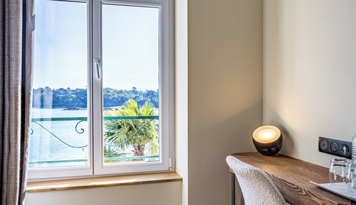 Habitación Deluxe doble, 1 cama de matrimonio grande, vistas al mar