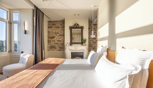 Habitación Deluxe doble, 1 cama de matrimonio grande, vistas al mar