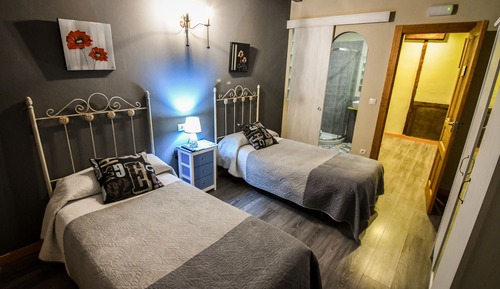 Habitación superior con 2 camas individuales (Rosa)