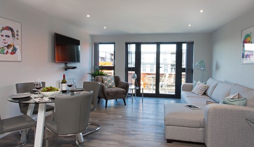 Apartamento ejecutivo, 1 cama doble, cocina, vistas a la ciudad