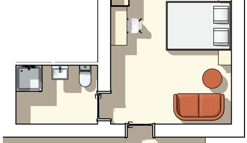 Habitación familiar con 2 camas individuales, vistas a la montaña