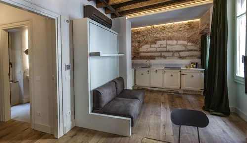 Estudio Confort, cocina, vistas a la ciudad