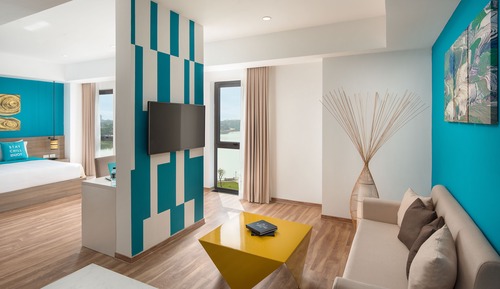 Estudio panorámico, 1 cama de matrimonio grande