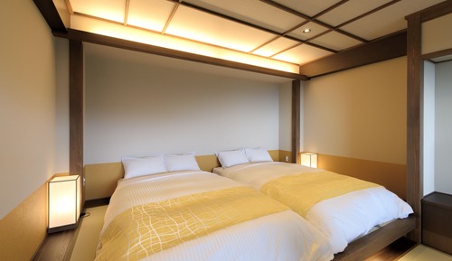 Habitación Deluxe con 2 camas individuales (with Private Open-air Bath, Yamabuki)