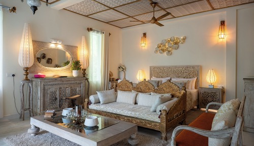 Habitación de lujo doble, 1 cama de matrimonio grande, bañera, vistas al jardín