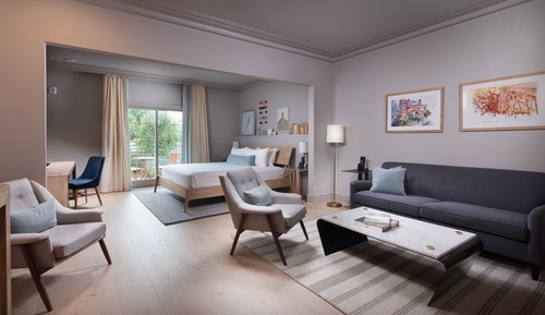 Suite junior, 1 cama de matrimonio grande, accesible para personas con discapacidad, balcón