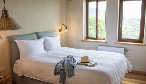 Suite Premium, 2 camas de matrimonio, chimenea, vistas al mar (Selini)
