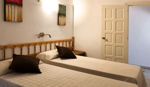 Apartamento económico, 1 habitación, cocina básica, vistas al patio