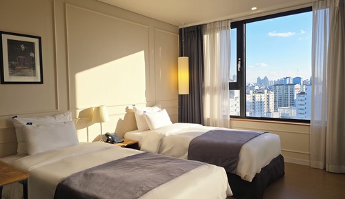Habitación Deluxe con 2 camas individuales, vistas a la ciudad