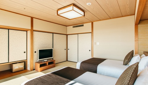 Habitación tradicional con 2 camas individuales, no fumadores (Japanese style, High Floor)