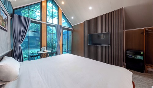 Habitación Deluxe doble, 1 cama de matrimonio, vistas al jardín