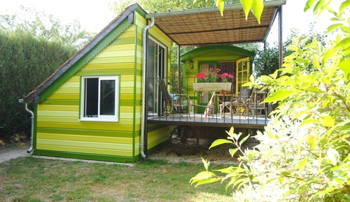 Casa móvil Confort, baño privado, vistas al jardín (Roulotte du grand logis)