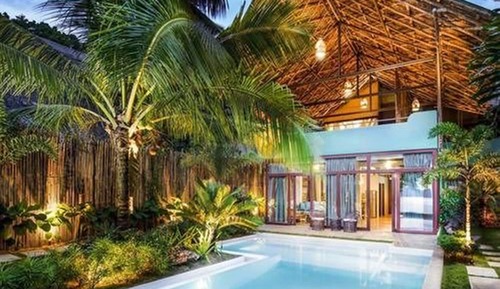 Villa Deluxe, 4 habitaciones, piscina privada, frente a la playa