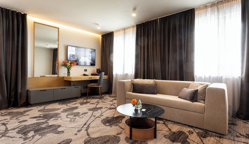Suite familiar, 1 cama de matrimonio grande con sofá cama, vistas a la ciudad