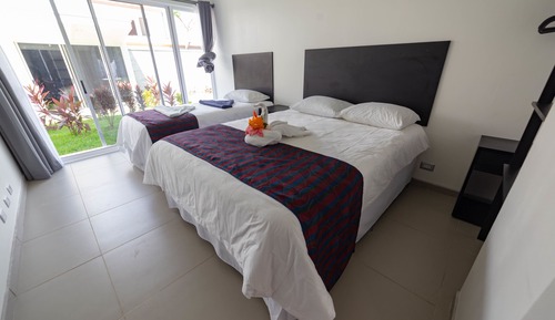 Apartamento familiar, 2 habitaciones, vistas a la piscina, planta baja