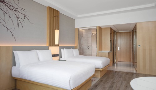 Habitación ejecutiva, 2 camas dobles, vistas a la ciudad
