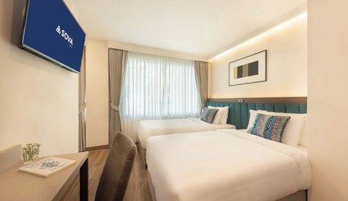 Habitación clásica con 2 camas individuales, no fumadores, vistas a la ciudad
