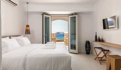 Habitación estándar doble, vistas parciales al mar