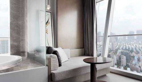 Habitación, 2 camas dobles, vistas a la ciudad