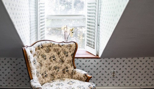 Traditional Room, 1 Queen Bed, Fireplace, Garden View