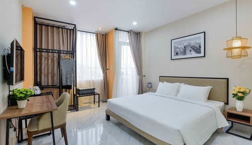 Habitación Deluxe doble, 1 cama de matrimonio grande, balcón