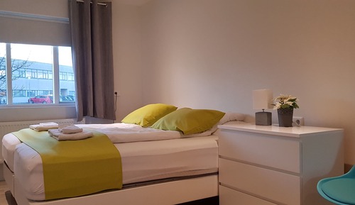 Habitación con 1 cama doble o 2 individuales, baño privado