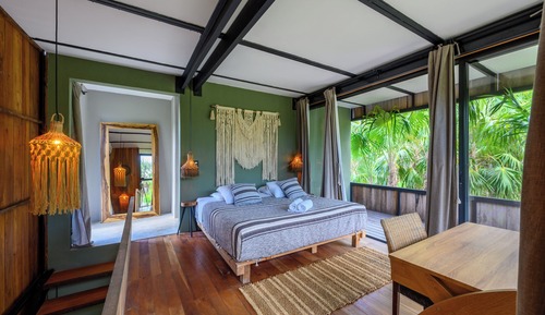 Bungalow Deluxe, 1 cama de matrimonio grande con sofá cama, no fumadores, vistas al jardín