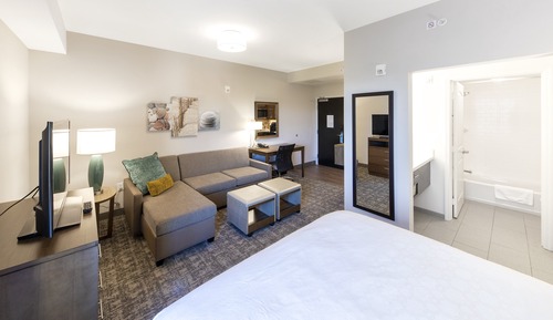 Suite estudio, 1 cama de matrimonio, cocina
