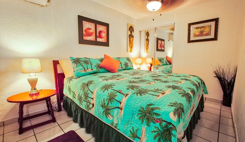 Estudio, 1 cama de matrimonio, vistas al jardín, en la zona del jardín