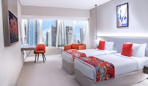 Habitación con 2 camas individuales (Burj Khalifa View)