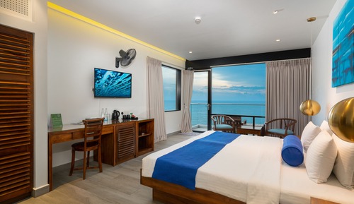 Habitación Deluxe doble, 1 cama doble, vistas al mar