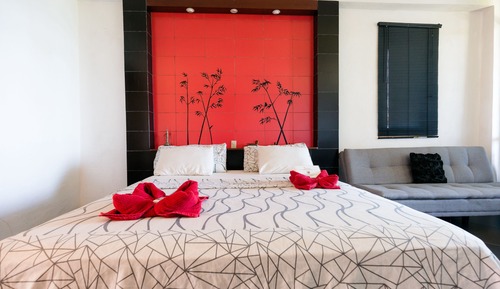 Habitación de diseño doble, 1 cama de matrimonio grande con sofá cama, no fumadores (Acacia)
