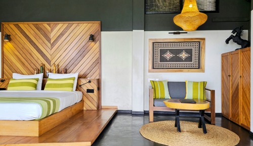 Habitación doble, 1 cama de matrimonio grande, no fumadores, vistas al jardín